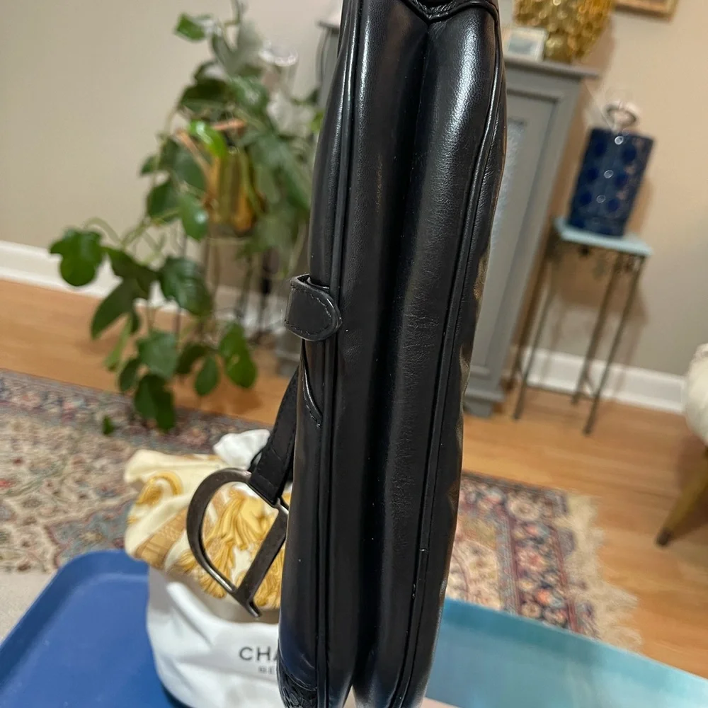 Dior Limited Edition Black Leather Saddle Bag - Picture 10 of 15